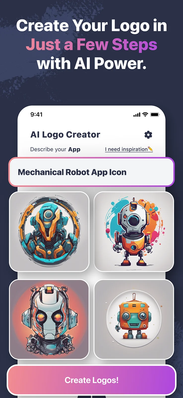 AI Logo Maker App Screenshot